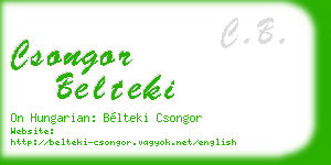 csongor belteki business card