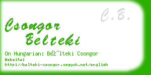 csongor belteki business card